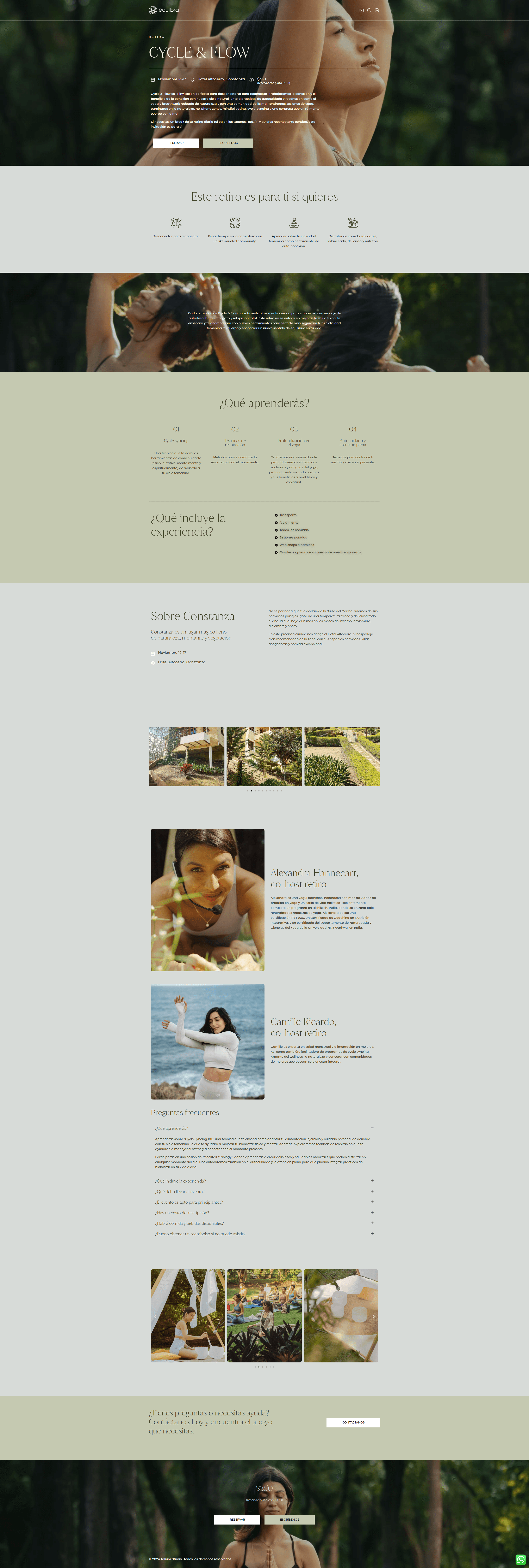 Sitio web de Equilibra Now por TAKUM — pantalla 1