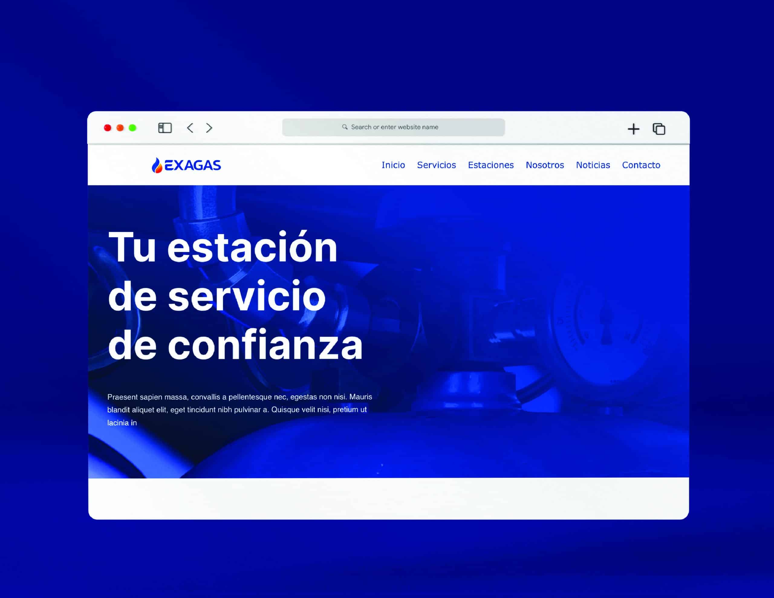 Sistema visual de EXAGAS — pieza 8 del branding por TAKUM