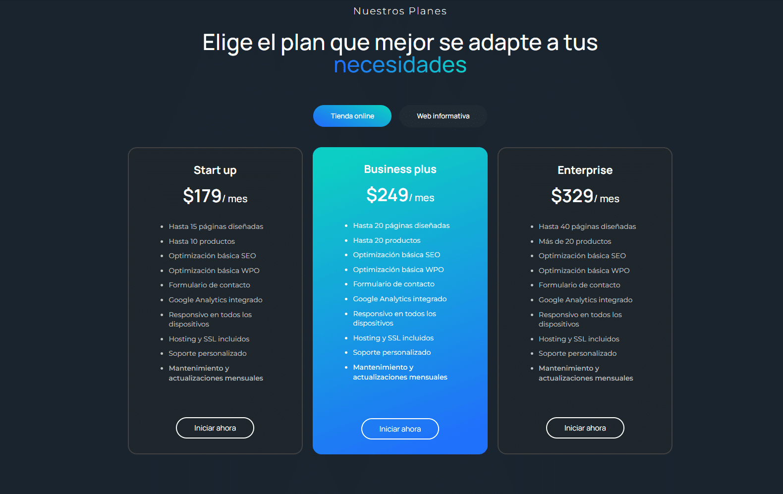 Sitio web de Eshopally por TAKUM — pantalla 2
