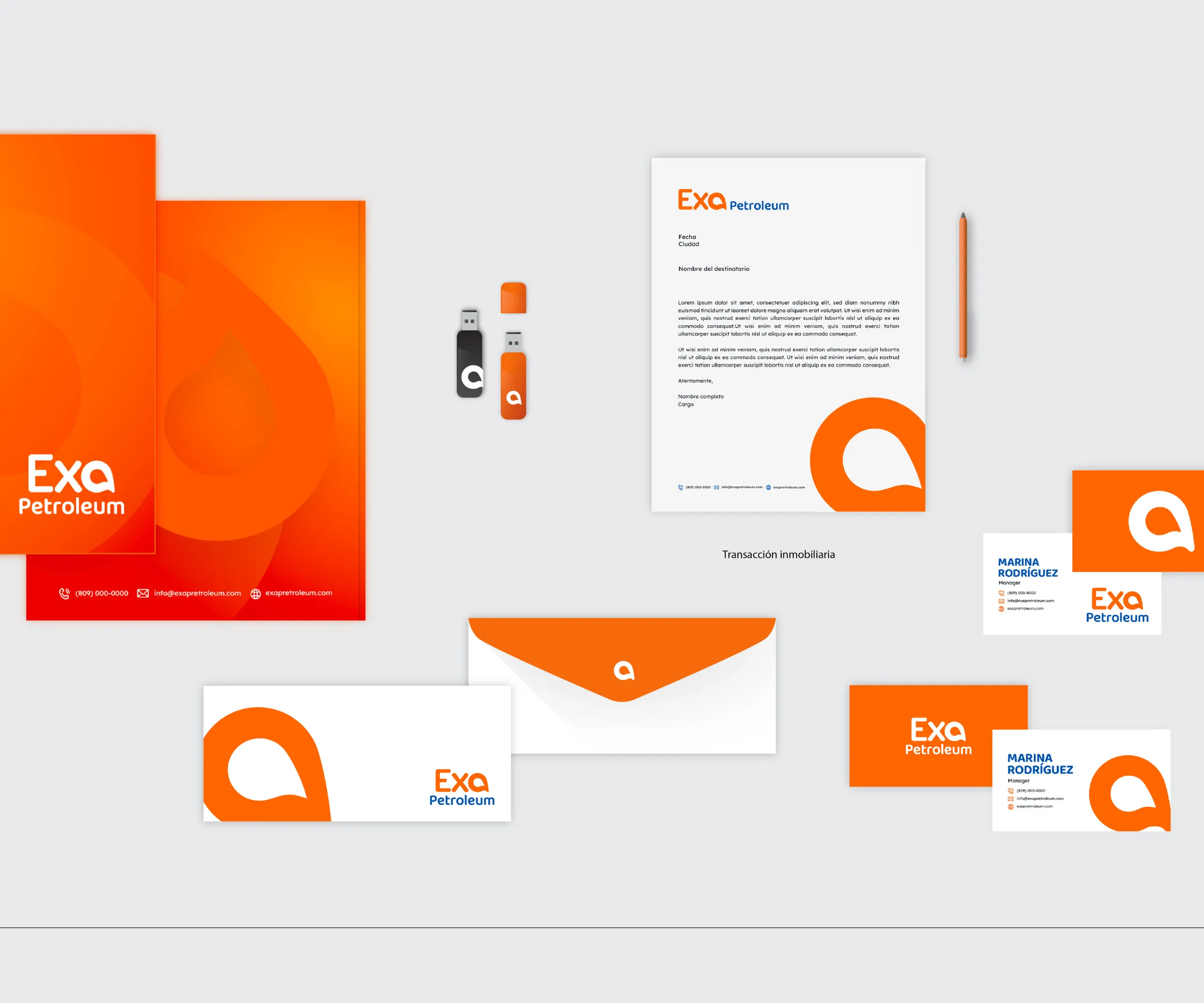 Sistema visual de Exa Petroleum — pieza 6 del branding por TAKUM