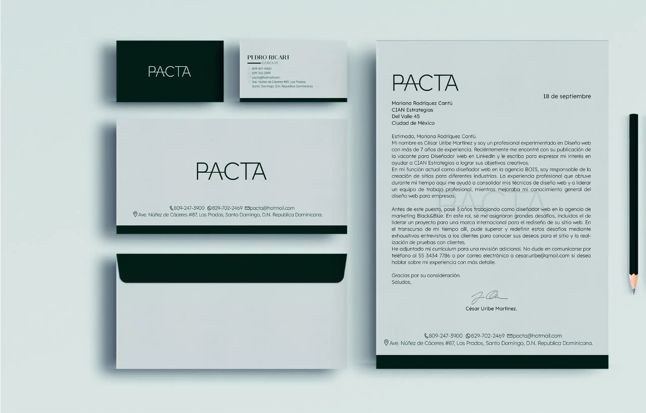 Sistema visual de PACTA — pieza 5 del branding por TAKUM
