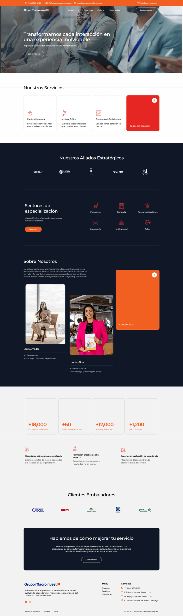 Sitio web de Grupo Macroinvest diseñado por TAKUM — página principal