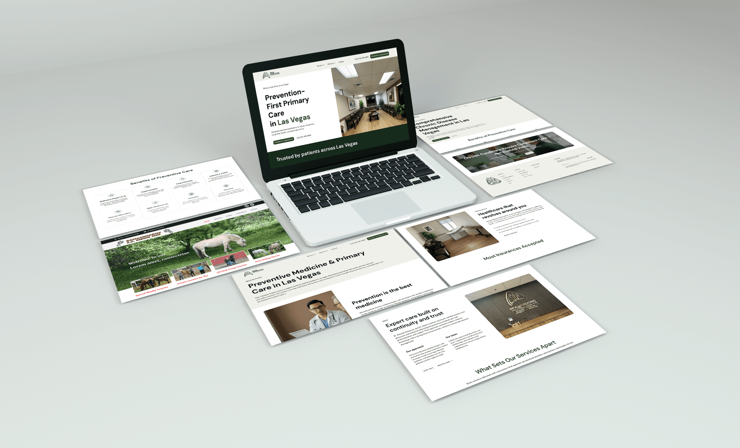 Sitio web de New Horizons Primary Care por TAKUM — pantalla 1