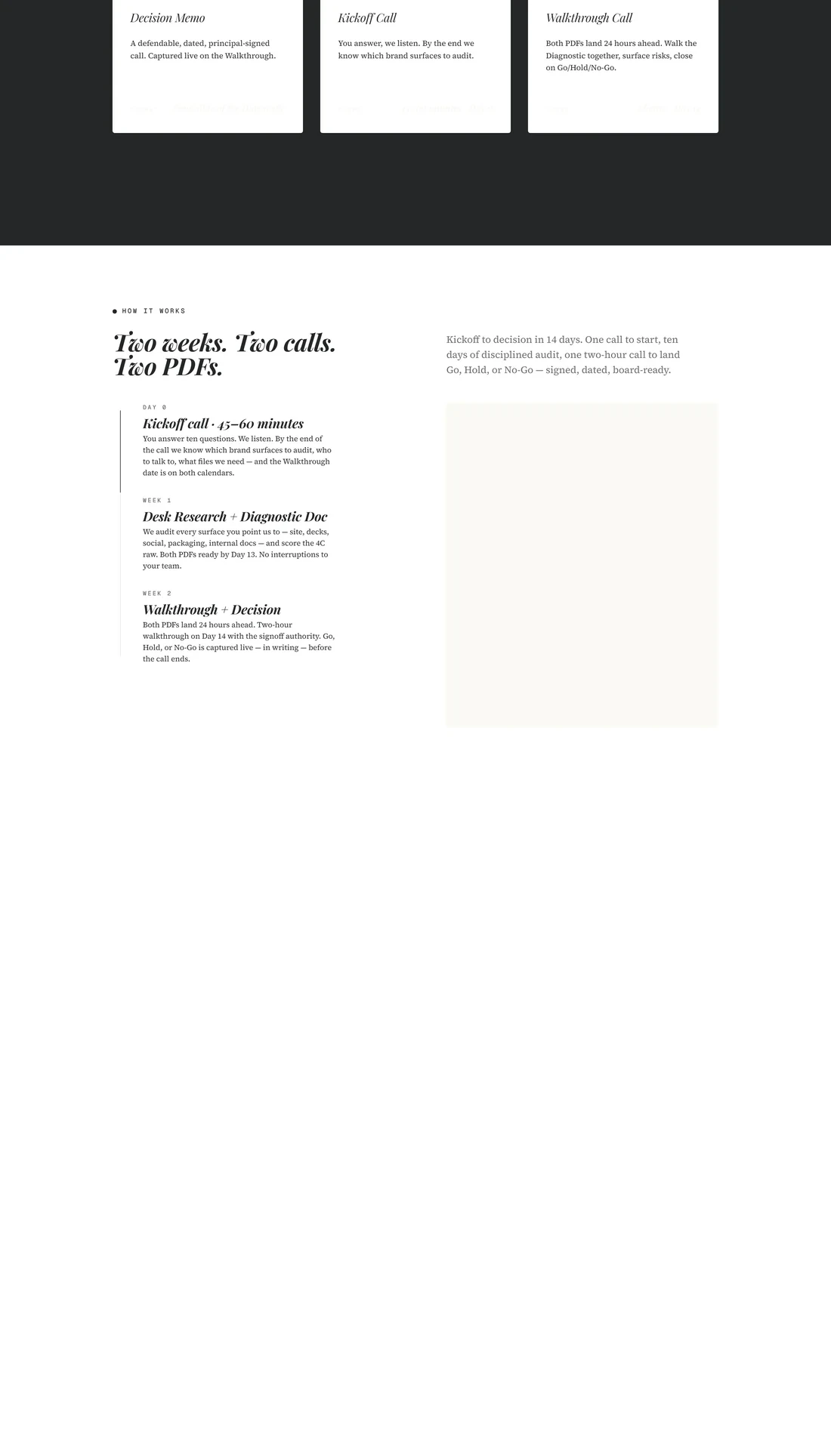 Servicio Express Diagnostic de Tissa Consulting — diseño web por TAKUM (parte 2)