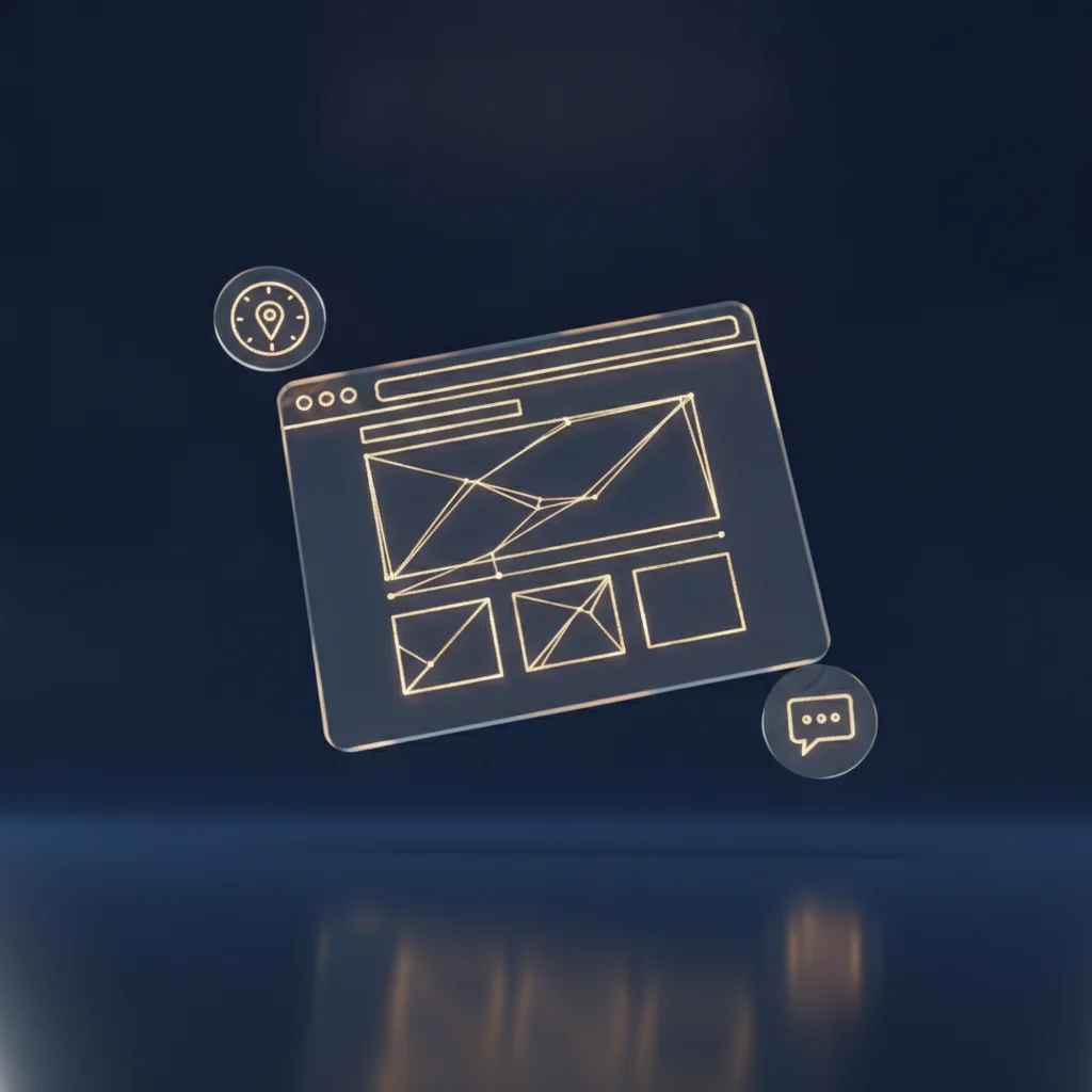 Diseño web en Santo Domingo: navegador 3D con maqueta de sitio web