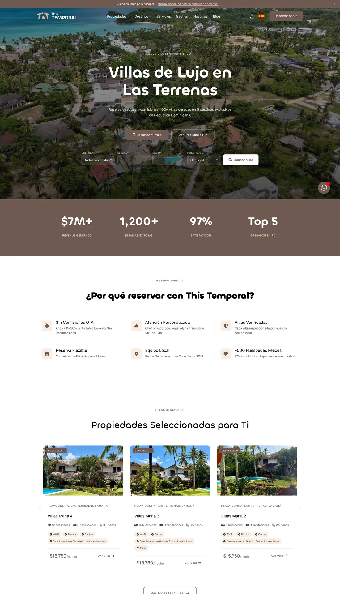 Página principal de This Temporal — diseño web por TAKUM (parte 1)