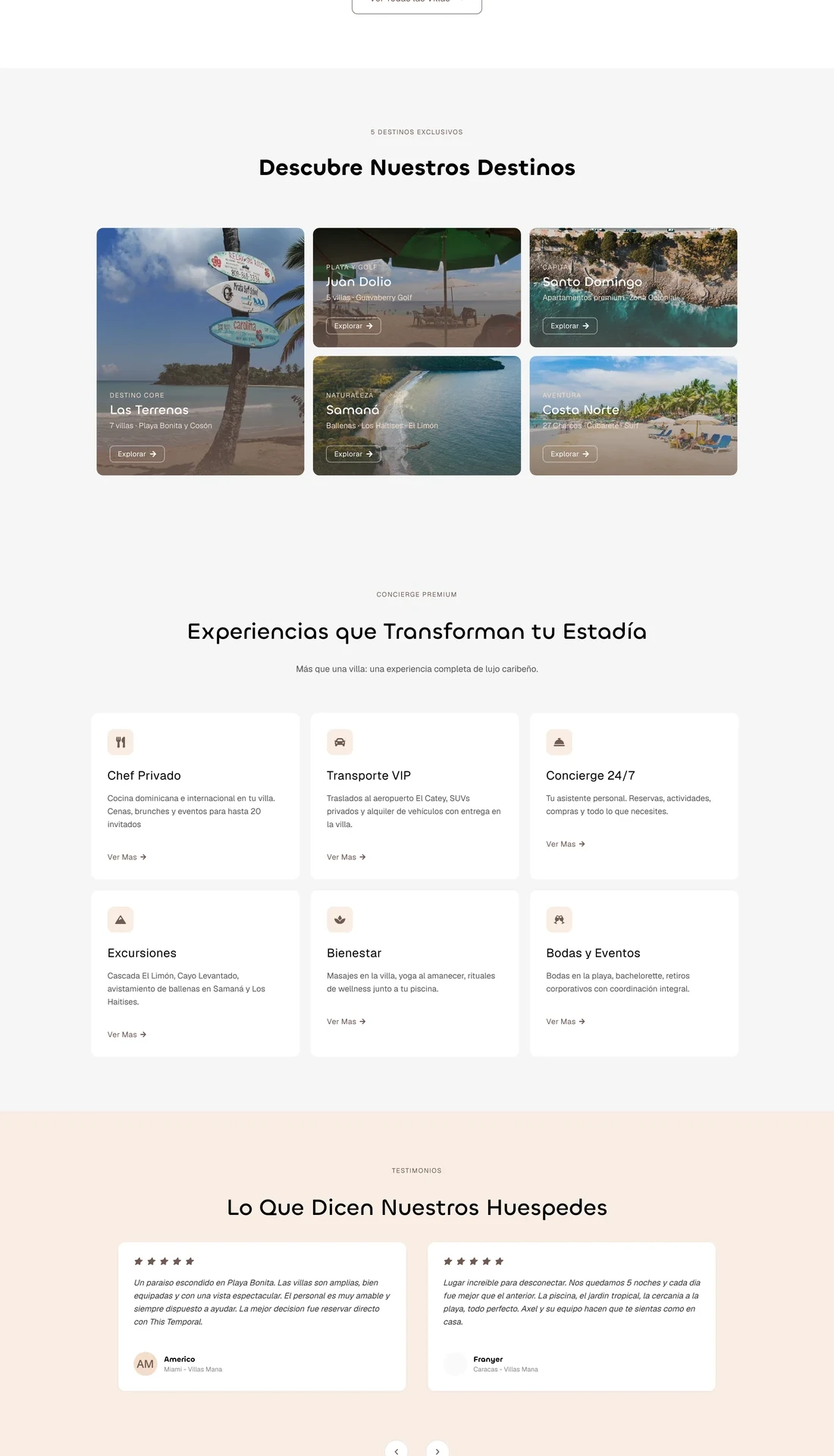 Página principal de This Temporal — diseño web por TAKUM (parte 2)