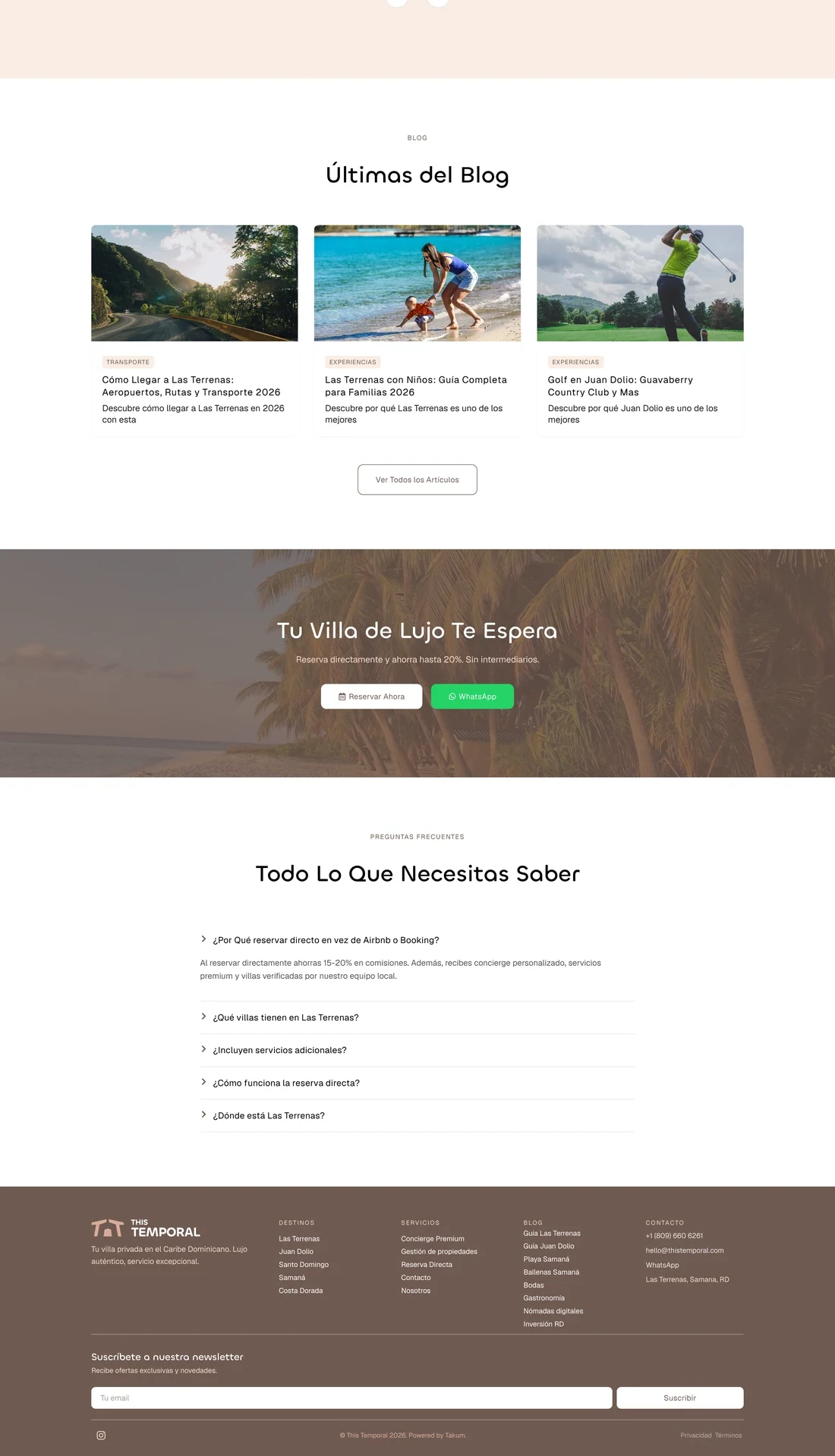 Página principal de This Temporal — diseño web por TAKUM (parte 3)
